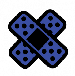 bandage-cross-blue